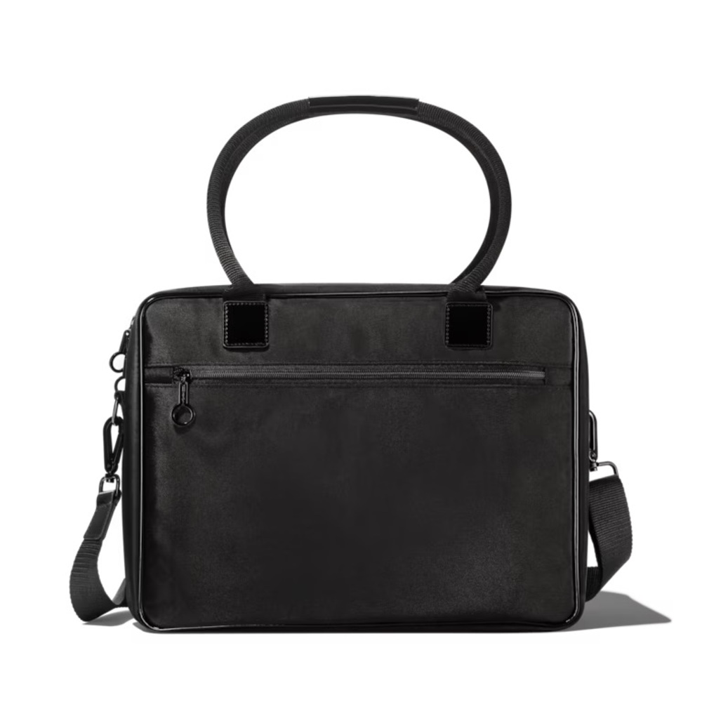 MAC cosmetics, travel makeup bag with detachable strap